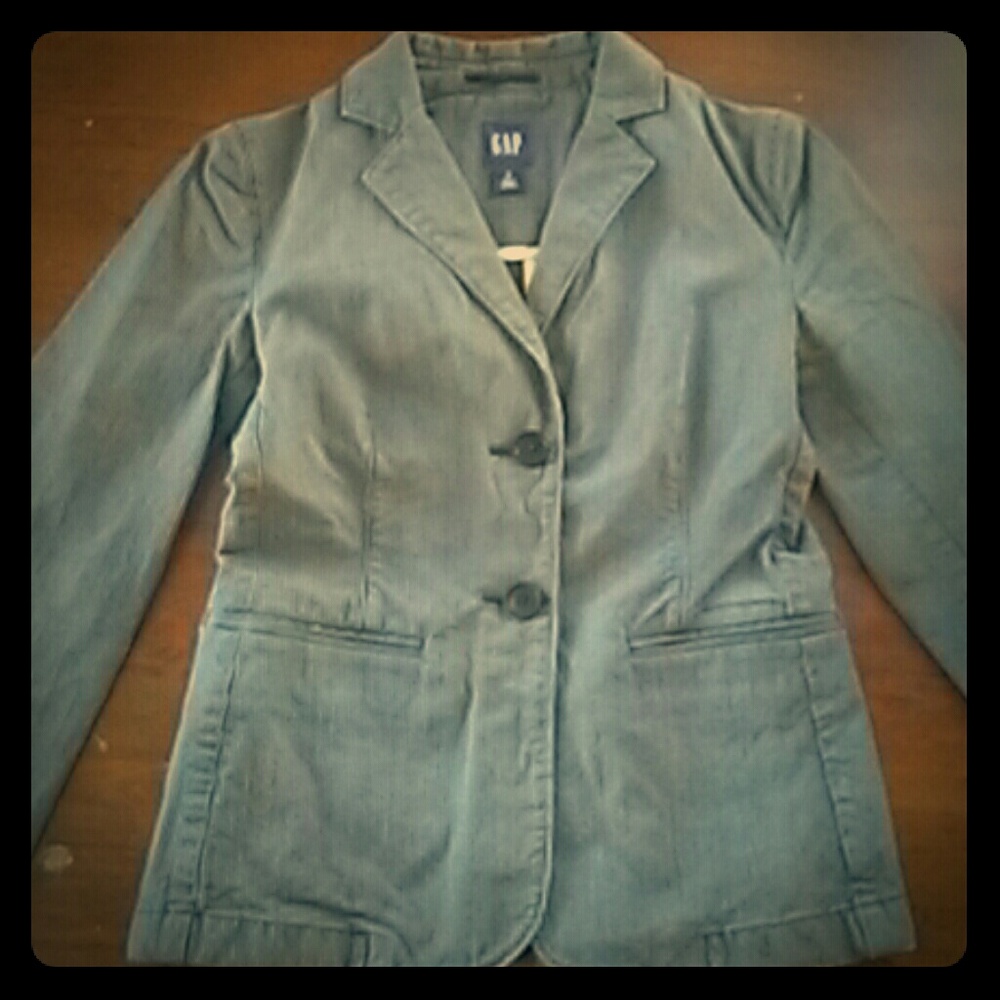 Black pinstripe Gap blazer